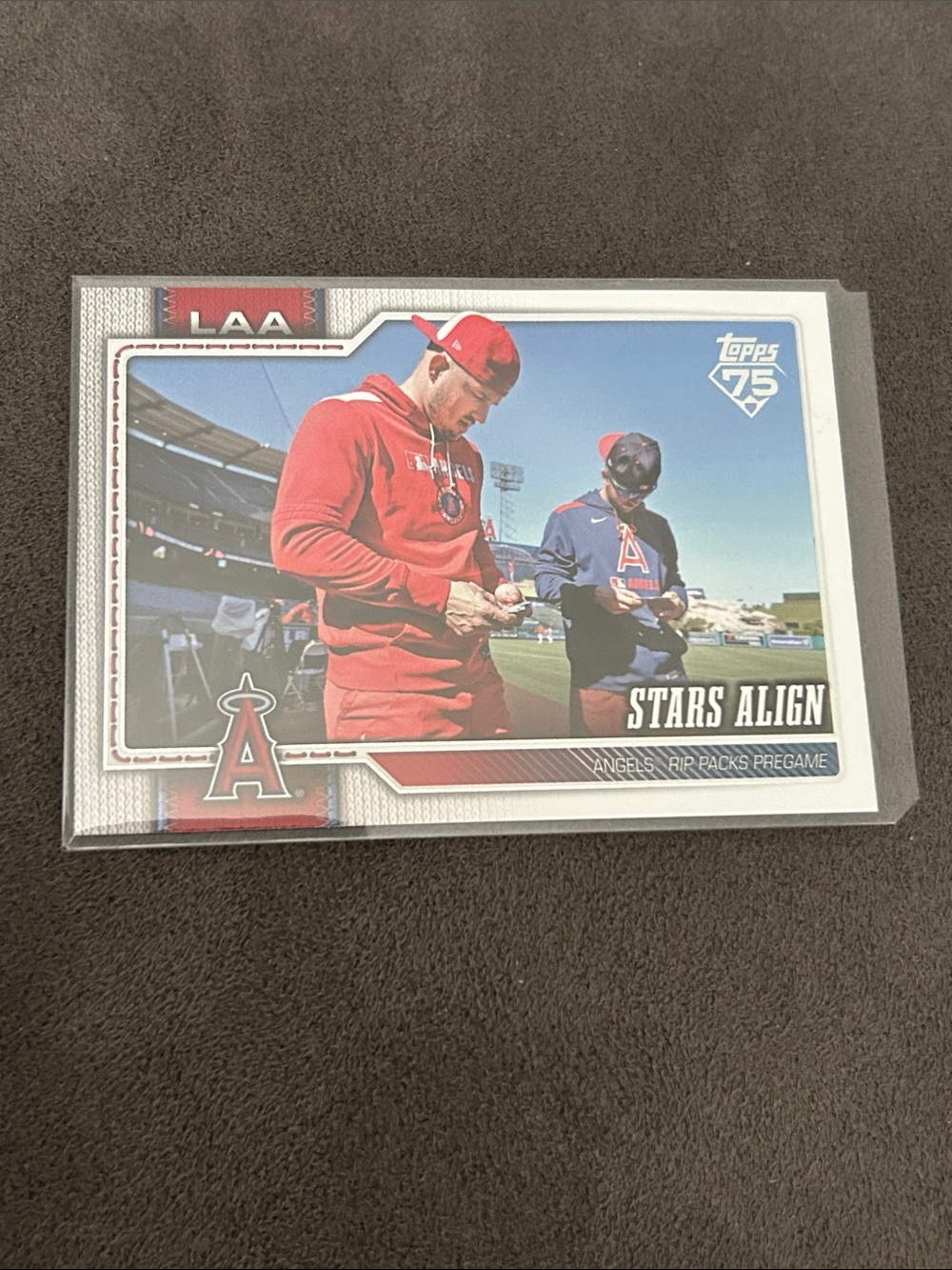 Topps Stars Align Los Angeles Angels Card - Featuring Mike Trout